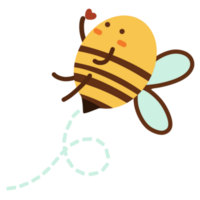 illustration d'abeille mignonne png