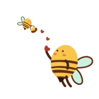 illustration d'abeille mignonne png