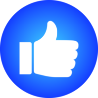 Social Media Thumb up Like Icon Sign png