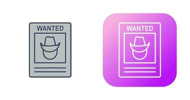 Wanted Poster Vector Icon