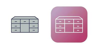 Table with Drawers Vector Icon