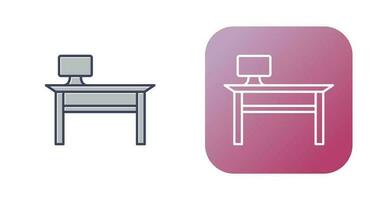 Office Desk Vector Icon