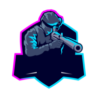 gamer maskot logotyp png