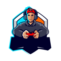 gamer maskot logotyp png