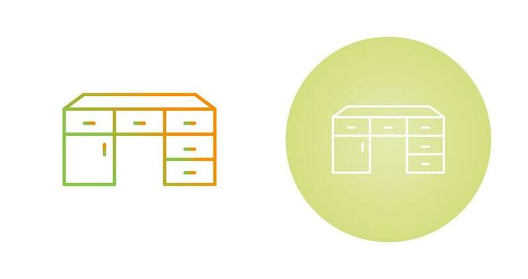 Table with Drawers Vector Icon