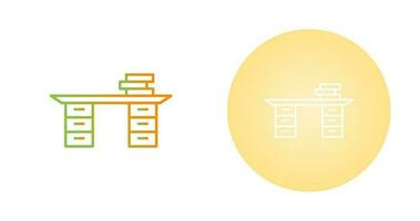 Studying Desk Vector Icon