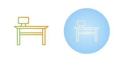 Office Desk Vector Icon