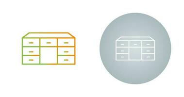 Table with Drawers Vector Icon