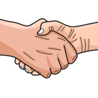 Handshake of peoples illustration png