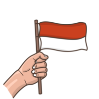 hand- Holding een Indonesië vlag png