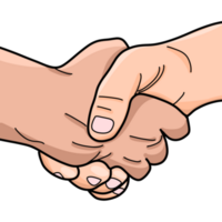 Handshake of peoples illustration png