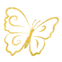 Gold Glitter Butterfly 26678460 PNG