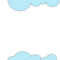 nube carta tagliare illustrazione png