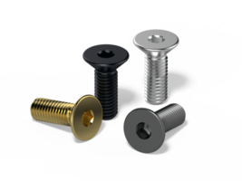 3D RENDERING, hexagon socket head screws isolated on white background png