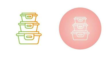 Plastic Food Container Vector Icon