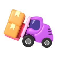 Forklift 3D Illustration Icon png