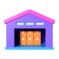 Warehouse 3D Illustration Icon png