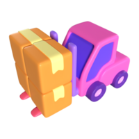 gaffeltruck 3d illustration ikon png