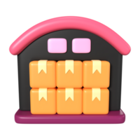 Warehouse 3D Illustration Icon png