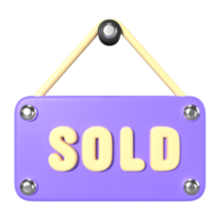 Sold 3D Illustration Icon png