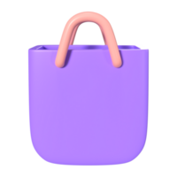 Shopping Bag Empty 3D Illustration Icon png