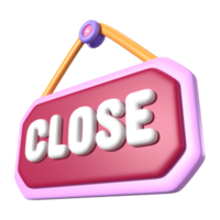 Close Sign 3D Illustration Icon png