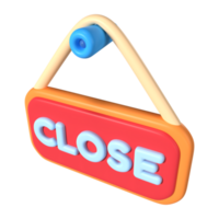 Close Sign 3D Illustration Icon png