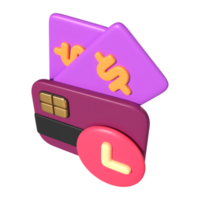 Waiting Payment 3D Illustration Icon png