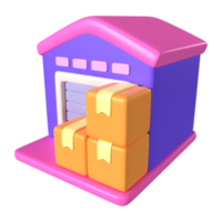 Warehouse 3D Illustration Icon png
