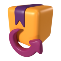 Return Policy 3D Illustration Icon png