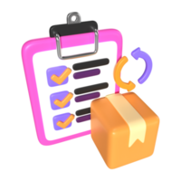 Order Processing 3D Illustration Icon