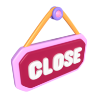 Close Sign 3D Illustration Icon png