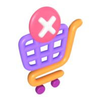 Order Cancel 3D Illustration Icon png