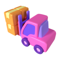 Forklift 3D Illustration Icon png