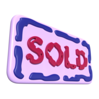Sold 3D Illustration Icon png