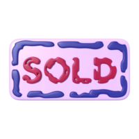 Sold 3D Illustration Icon png