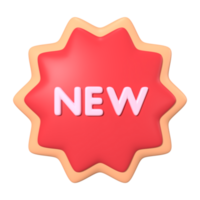 New Label 3D Illustration Icon png