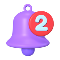 notification cloche 3d illustration icône png