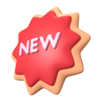 New Label 3D Illustration Icon png