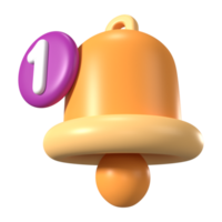 Notification Bell 3D Illustration Icon png