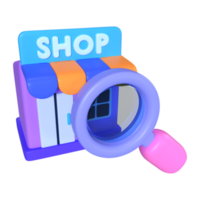 Product Search 3D Illustration Icon png
