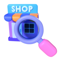 producto buscar 3d ilustración icono png