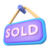 Sold 3D Illustration Icon png