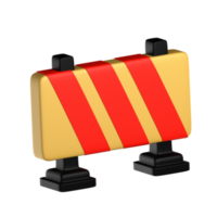 3d road barrier illustration. set of 3D labor day icons. png