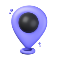 location pin 3d icon illustration object. user interface 3d rendering png