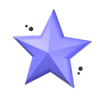 star 3d icon illustration object. user interface 3d rendering png