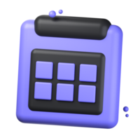 calendar 3d icon illustration object. user interface 3d rendering png