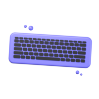 teclado 3d ícone ilustração objeto. do utilizador interface 3d Renderização png