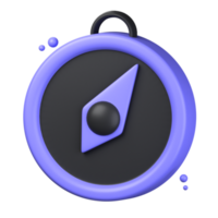 compass 3d icon illustration object. user interface 3d rendering png