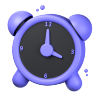 alarm clock 3d icon illustration object. user interface 3d rendering png